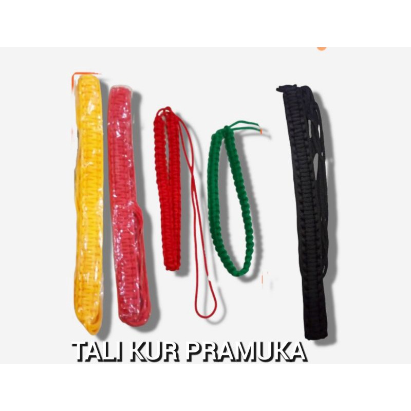 Tali kur pramuka merah , hijau , kuning , hitam