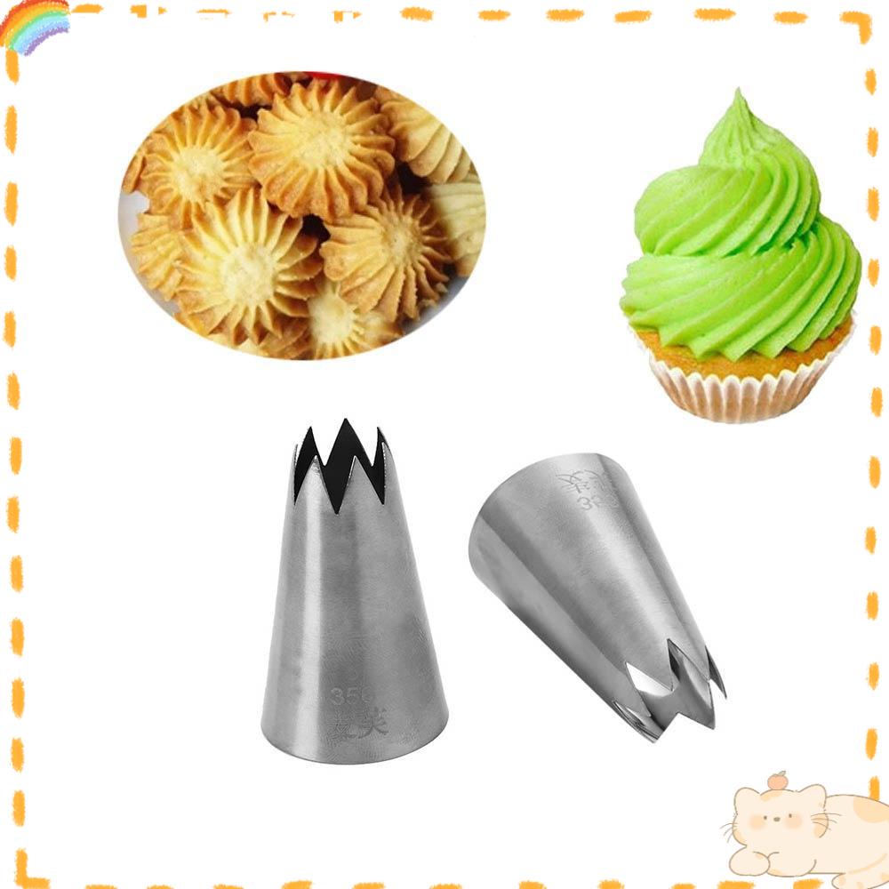 Solighter Bunga Icing Piping Nozel Rusia Pastry Tips Stainless Steel Aksesoris Dapur Alat Es Krim