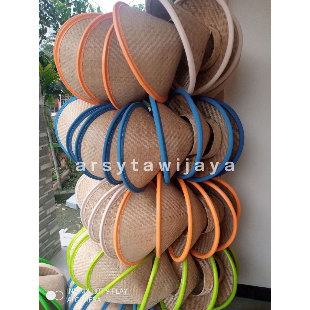 caping bambu - caping anyaman bambu - topi caping Alusan