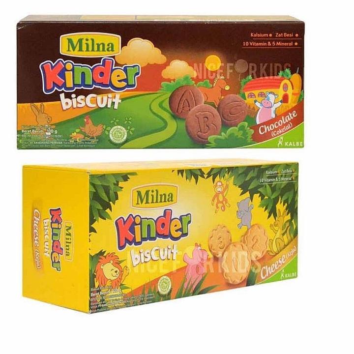 FEB409 Milna Biskuit KINDER 110GR Coklat Keju <>