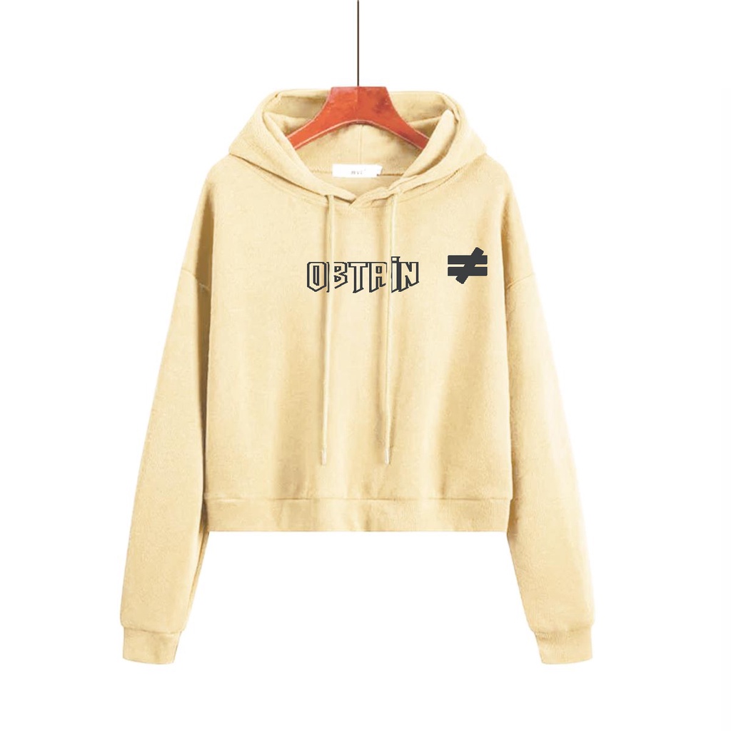 Crop Wanita Hoodie Obtain sweater crop ter baru