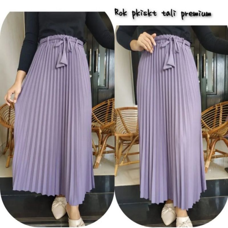 Rok Plisket Premium Higt Quality - Rok Panjang Wanita Rempel - Rok Payung Wanita Bahan Fiber Premium