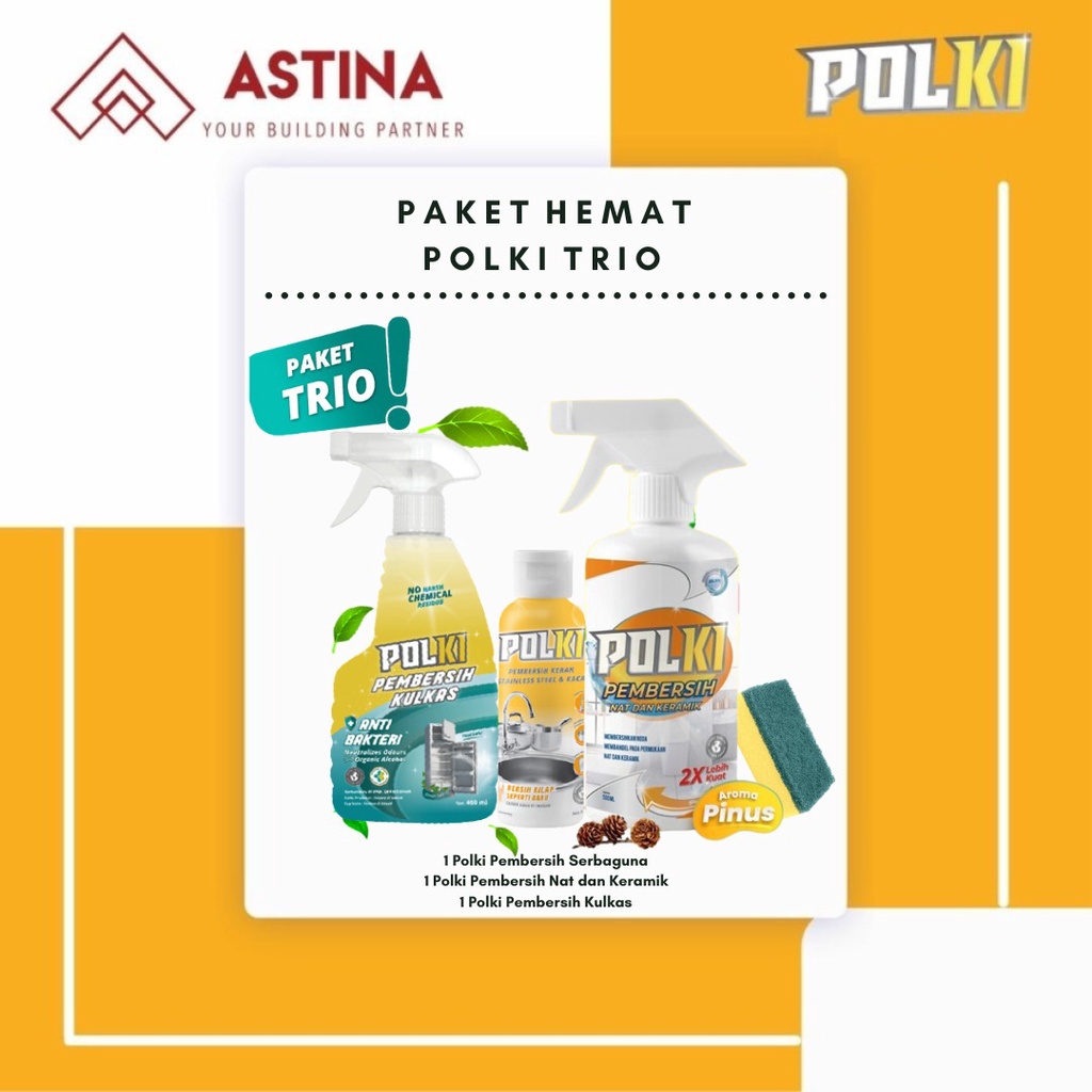 [PAKET HEMAT POLKI TRIO] Polki Pembersih Kerak, Polki Pembersih Nat Keramik, Polki Pembersih Kulkas