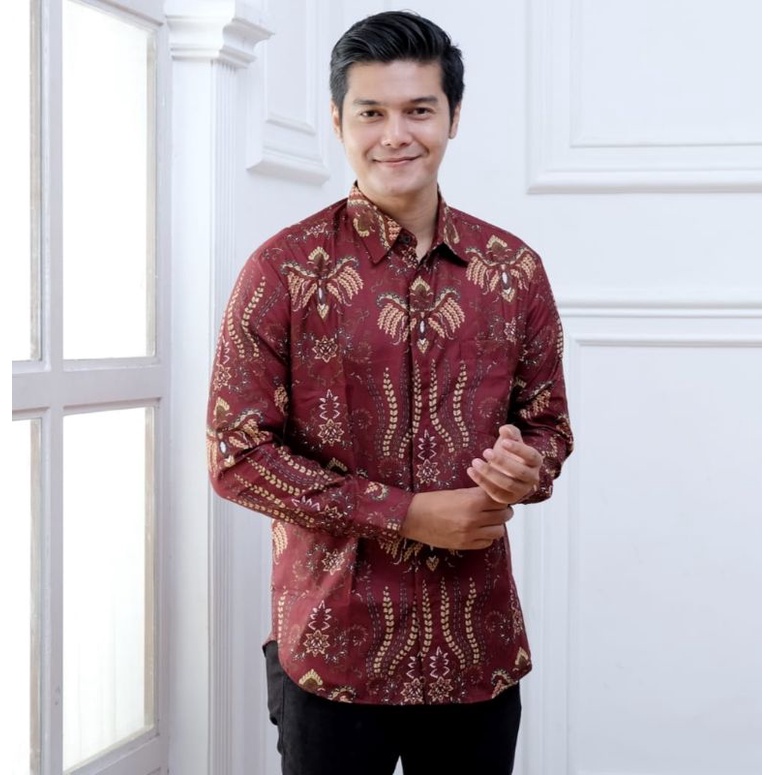 NEW ARRIVAL DISTRO BATIK PRIA BORDIR SOGAN HRB026 BATIKAF NOTOARTO BATIK IPNU-IPPNU HEM PRIA