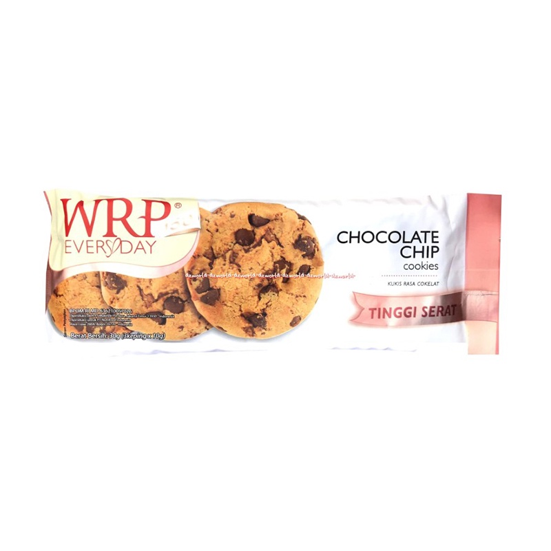 WRP Everyday Chocolate Chip Cookies 30gr Snack Cemilan Diet Sehat 3Biskuit Wrp Every Day Cips W.R.P