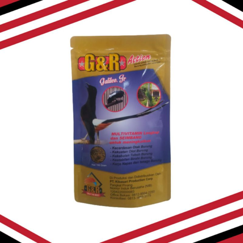 voer G&R ACTION PT.kibasari production GNR pakan burung kicau