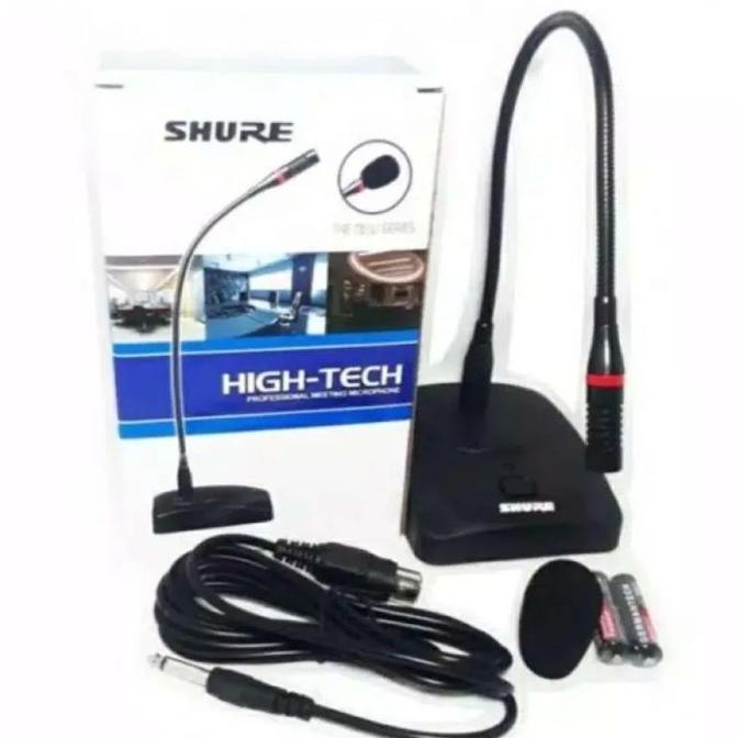 MIC MEJA SHURE MIC PODIUM MICROPHONE MIMBAR SHURE MIC RAPAT