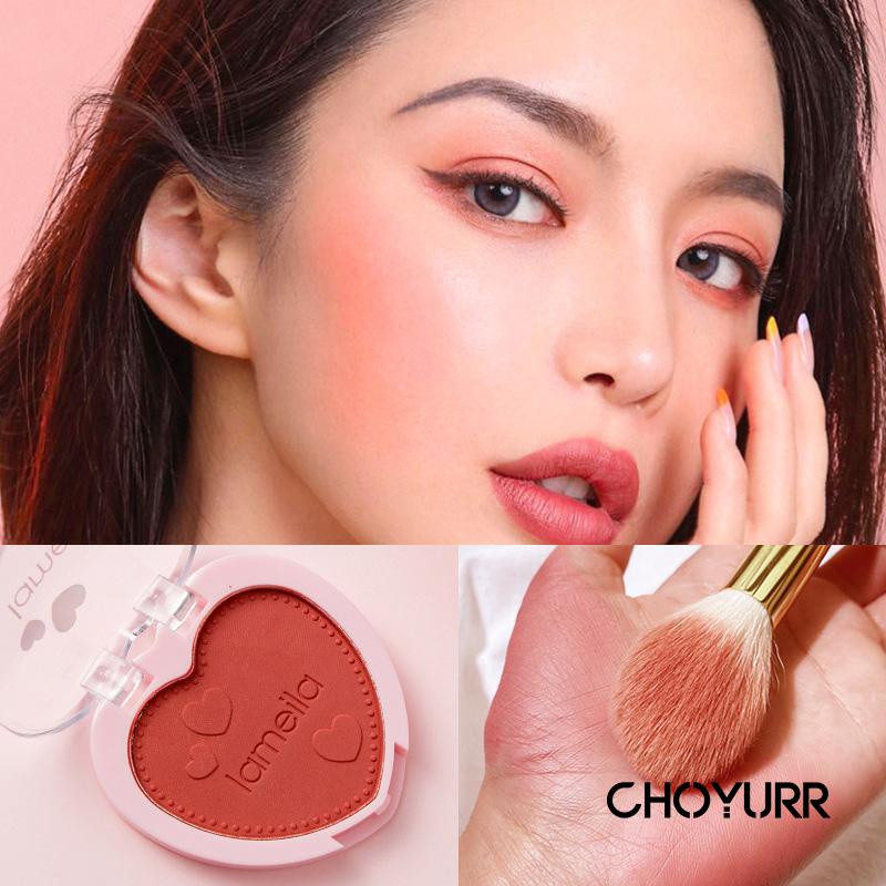 【COD】 Blush On Love Natural Orange Rouge Love Palette Blusher / Perona Pipi Tahan Lama / Blusher Korean Import-CH