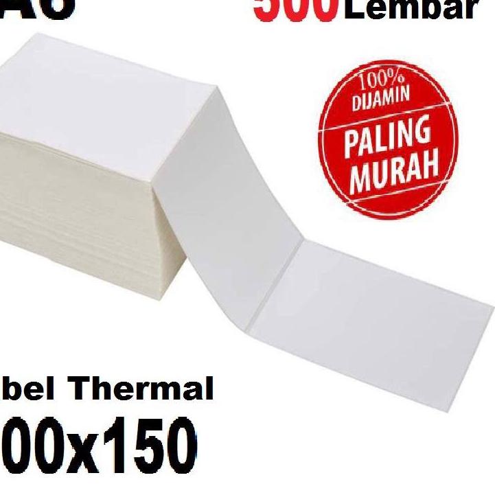 

3NY✧ Rich.mart - Label Kertas Thermal Label Lipat Thermal Lipat 100 X 150 Barcode 100X150 Ukuran A6 Harga Terjangkau