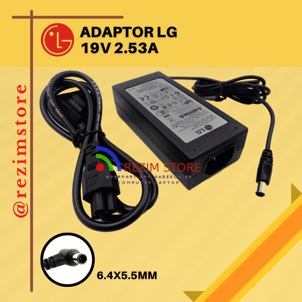 LG 19V 2.53A - AC Power Adapter Charger for LCAP45 DA-48G19 LCAP25A LCAP35 LCAP36E LG 32LF510A LG 32