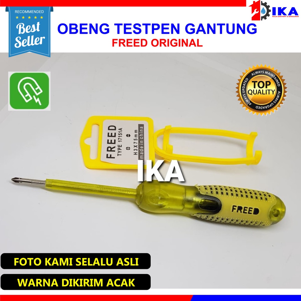Tespen Listrik Bolak Balik BB Obeng Testpen Jumbo Obeng Testpen Listrik BB 4Inch FREED (+ -) | Screwdriver Test pen