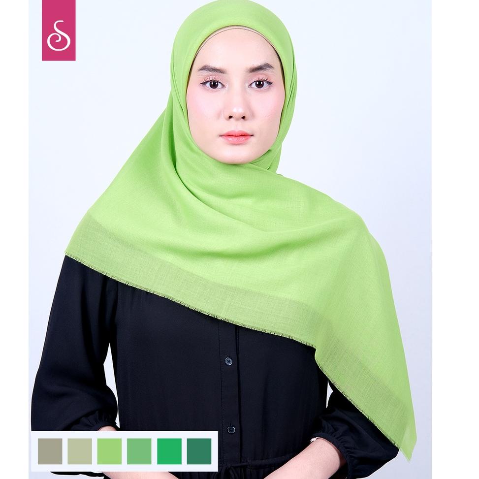 FLASH SALE Ansania Hijab - Jilbab Aleeya Saudia Rawis Segi Empat - Hijab Segiempat Polos Seri Warna 