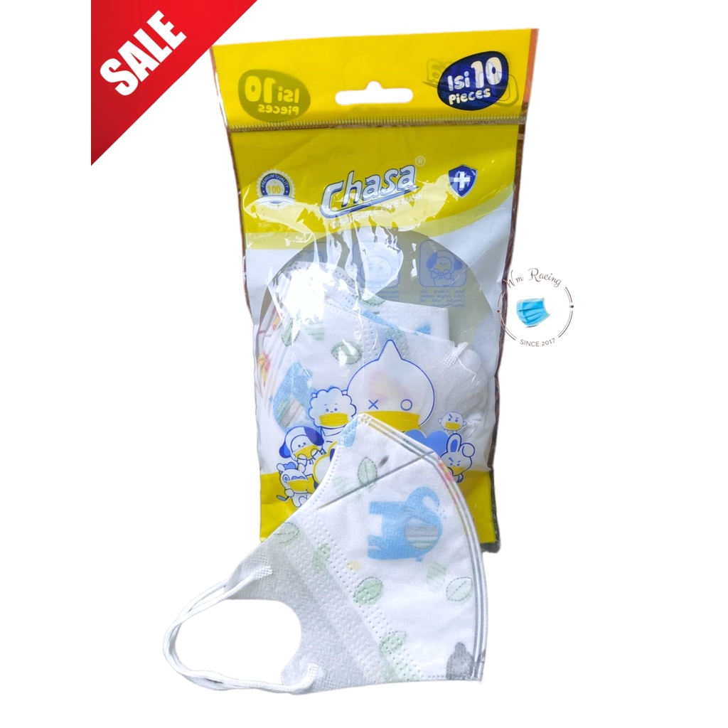 Masker Duckbill Anak 4ply Sachet isi 10pcs Best Quality Kemenkes