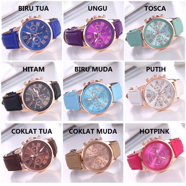 ORIGINAL [SC] JAM TANGAN PRIA/WANITA KULIT GENEVA