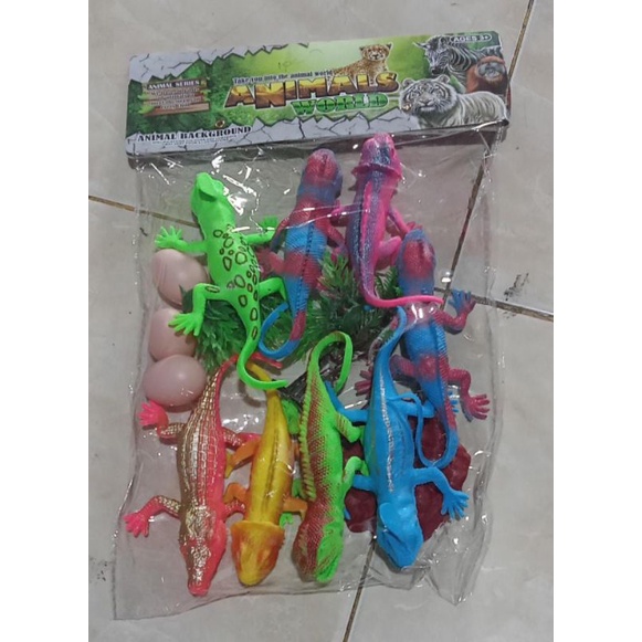 MAINAN ANAK PATUNG BINATANG TOKEK BUNGLON BUAYA/MAINAN ANAK