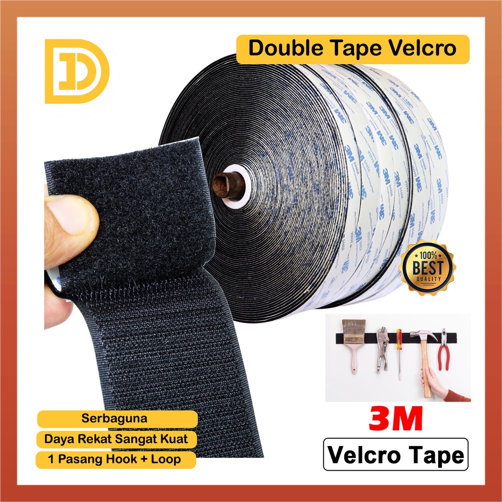 Jual Velcro Perekat Tape Velkro Double Tape Serbaguna Prepet Perepet Double Tape Hook And Loop