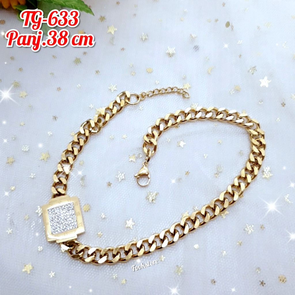GELANG RANTAI Wanita TITANIUM PREMIUM ANTI KARAT
