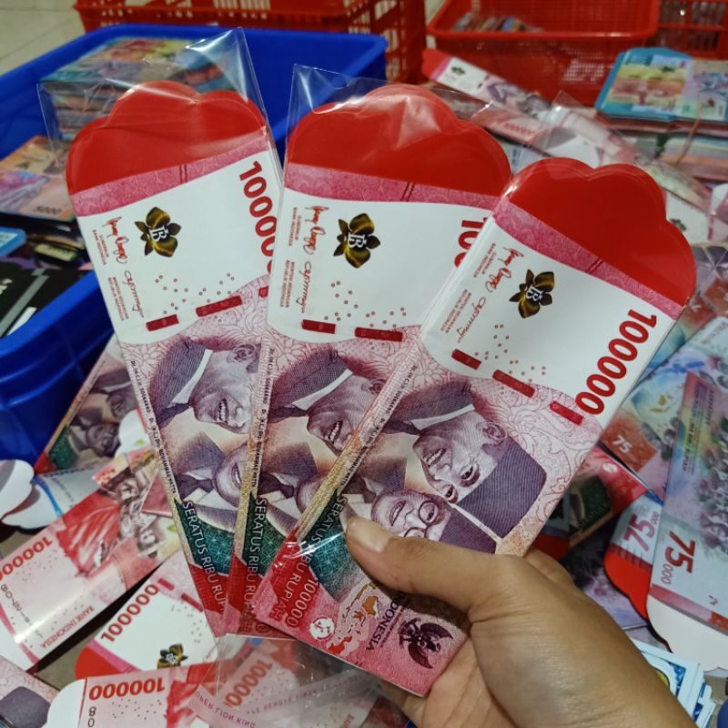 

VIRALL!!Amplop Lebaran JUMBO motif uang 2023 siap pakai(min order 10 pack)
