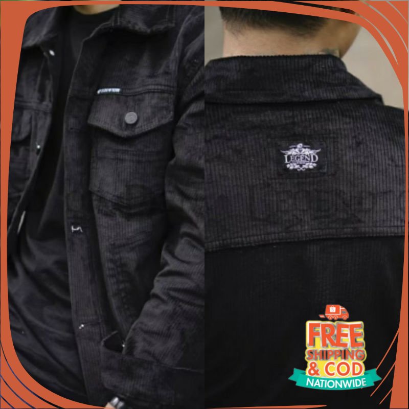 JAKET JEANS NEW BREND DENIM UNISEX/ DISTRO BANDUNG JAKET CORDUROY NEW ART LEGEND OF DENIM - JAKET JE