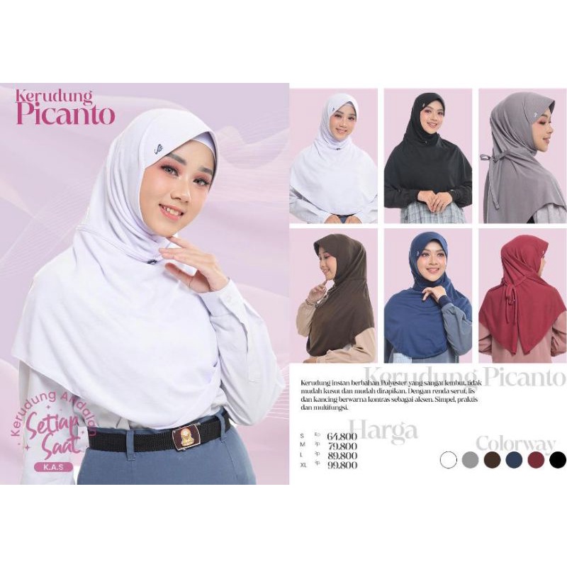 Kerudung PICANTO- Kerudung RABBANI PICANTOOriginal Jilbab kaos Kerudung Sekolah Anak dan Dewasa Inst