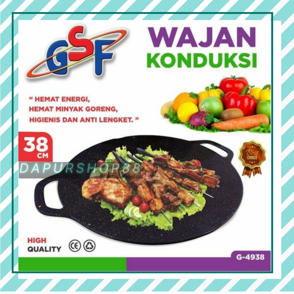 WAJAN KONDUKSI GSF G-4938 / WAJAN KONDUKSI 38CM GSF 4938 / WAJAN KONDUKSI ALAT PANGGANGAN BBQ BARBEQ