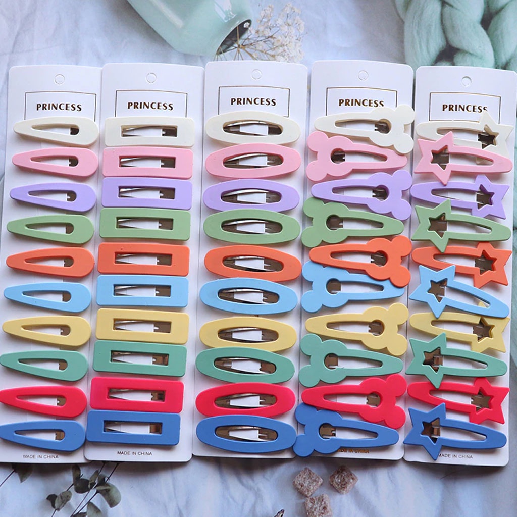 [ 10 PCS ] SET JEPIT TIPTOP MOTIF PITA BINTANG DOFF WARNA / JEPITAN RAMBUT WANITA ANAK / STIPPPA