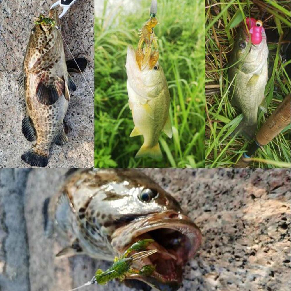 Top 50mm/65mm Umpan Ikan Udang Bass Swimbait Mengambang Silicone Baits