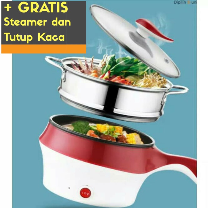 panci listrik panci listrik lapisan keramik panci elektrik serbaguna panci anak kos(B7Y1) Panci List