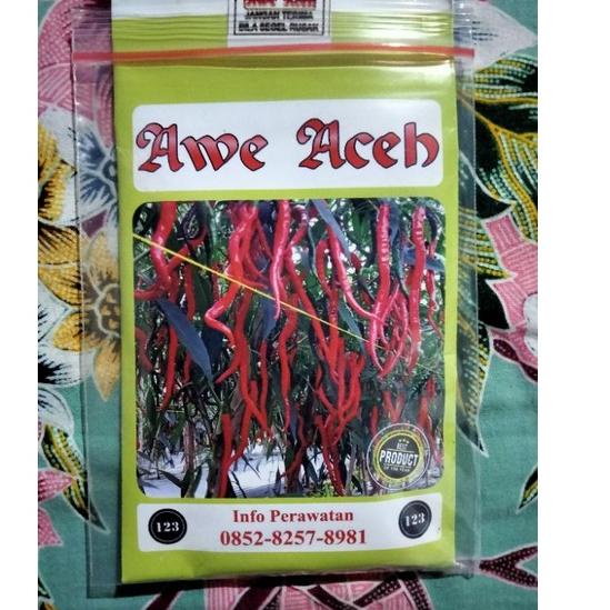 ORIGINAL% Cabe Awe Aceh 10 Gram - Benih Cabe Merah Keriting Awe Aceh - Bibit Cabe Awe Aceh - CMK Awe Aceh