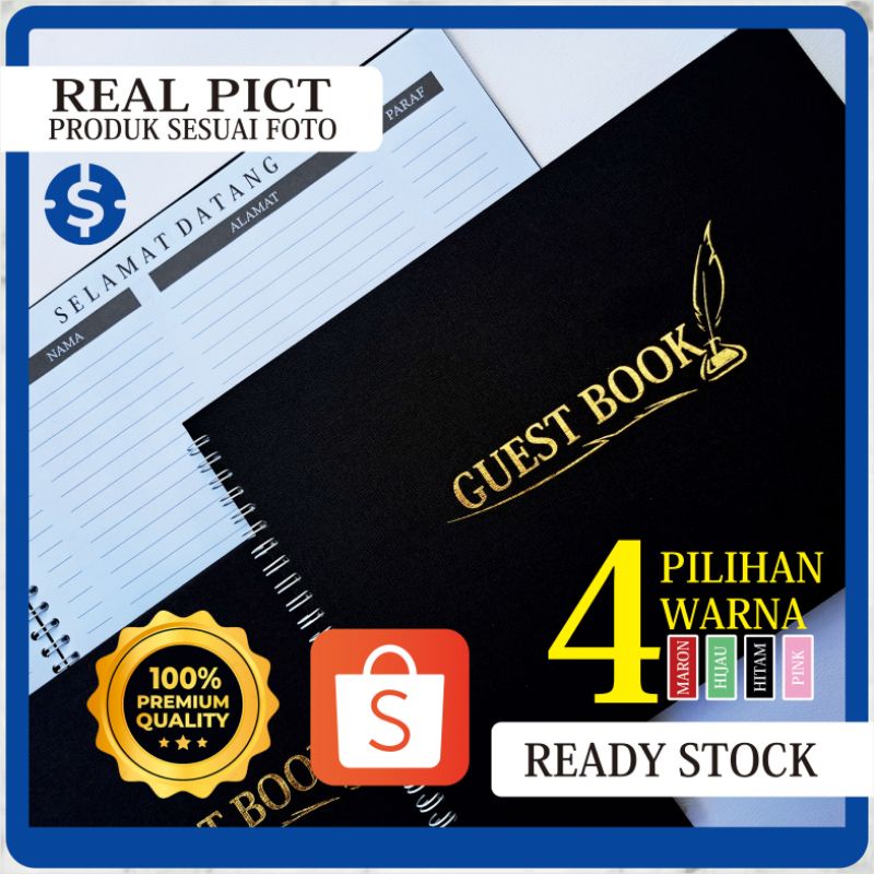 

GUEST BOOK PREMIUM || BUKU TAMU PREMIUM EKSKLUSIF READY STOCK buku tamu pernikahan wedding guest book BUKU TAMU VIP BUKU VVIP Buku tamu pernikahan premium block note buku tamu fancy hotprint foil emas, wedding day, BUKU TAMU HARDCOVER