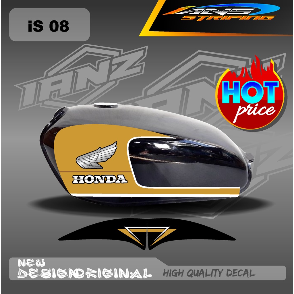 STIKER STRIPING CB 100 STANDART / STIKER CB 100 CUSTOM HOLOGRAM DAN NON HOLOGRAM IS08