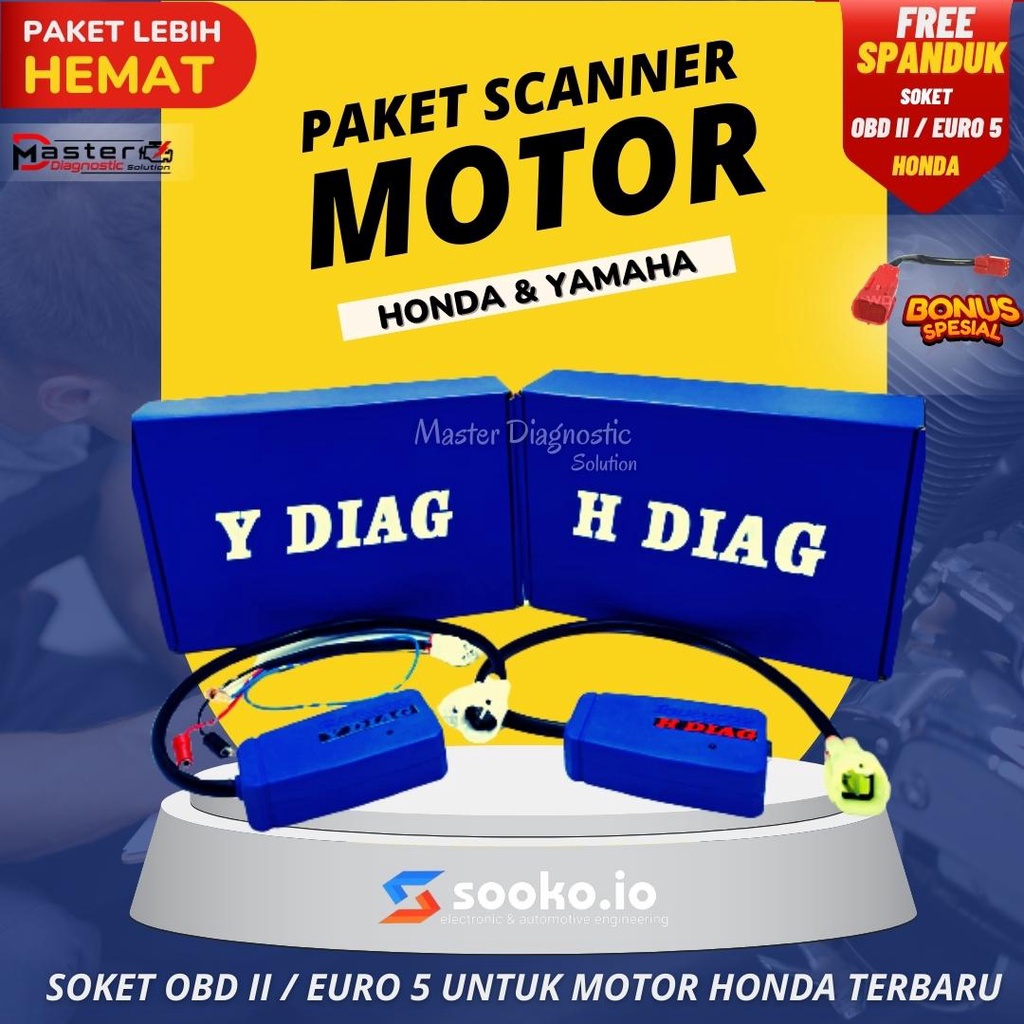 Scanner Motor Injeksi Versi Laptop IQUTECHE HDiag & YDiag Honda & Yamaha