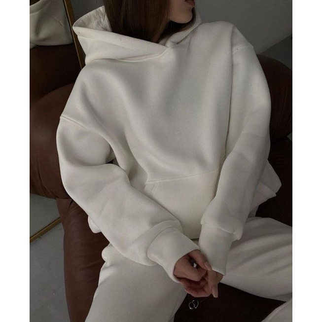 Hoodie Polos Wanita Pria Dewasa Couple Set Anak Sweater Fleece Premium