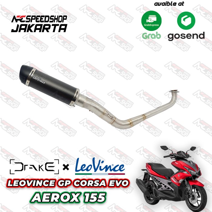 Knalpot Leovince Gp Corsa Evo Header Drake R9 Yamaha Aerox 155 Old #Original