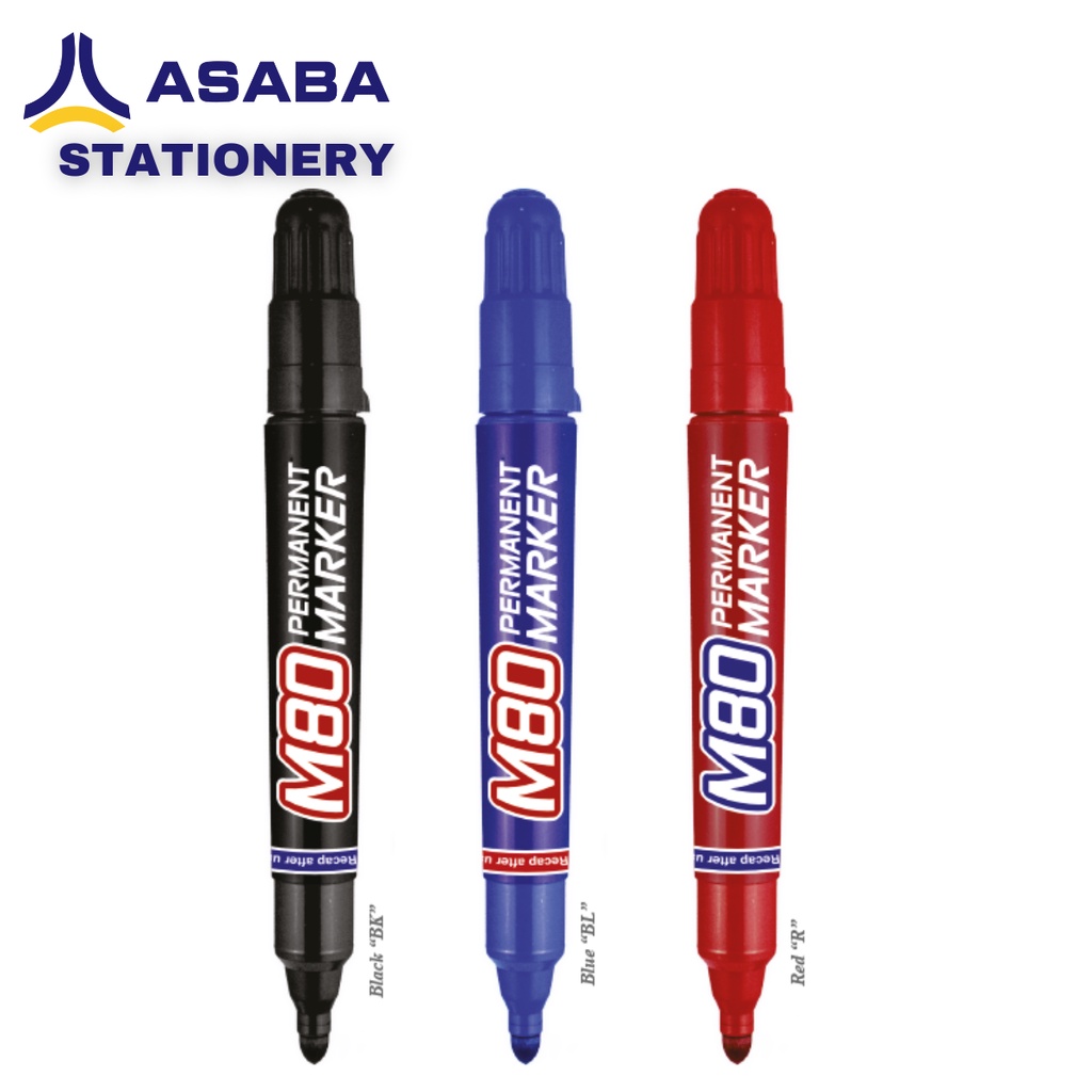 Asaba Stationery - Zebra Permanent Marker/ Spidol Permanent M-80