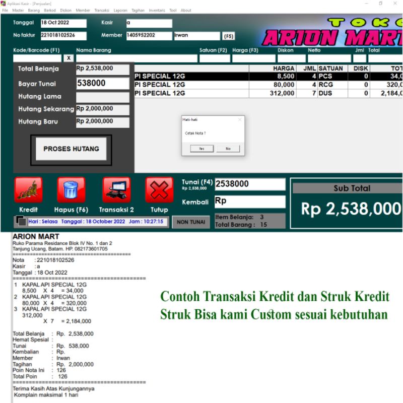 Aplikasi Kasir software