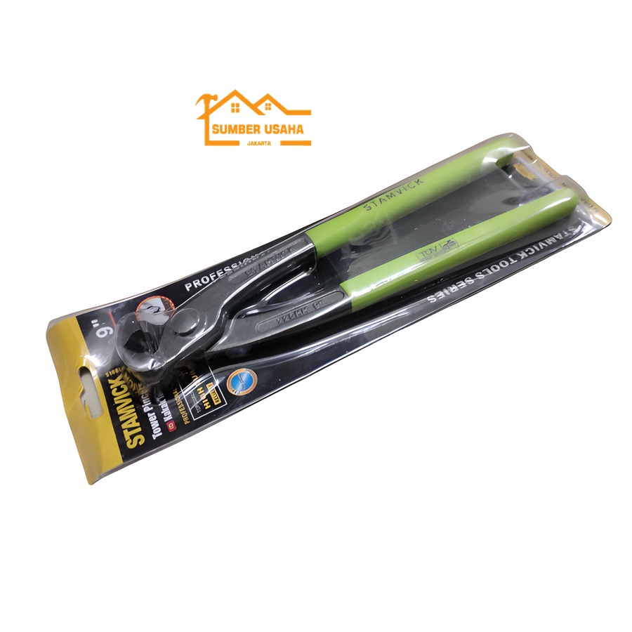 Tang Gegep Stamvick 9 Inch Catut Kakatua Potong Kawat Bendrat Kakak Tua Tower Pincer Berkualitas SUJ