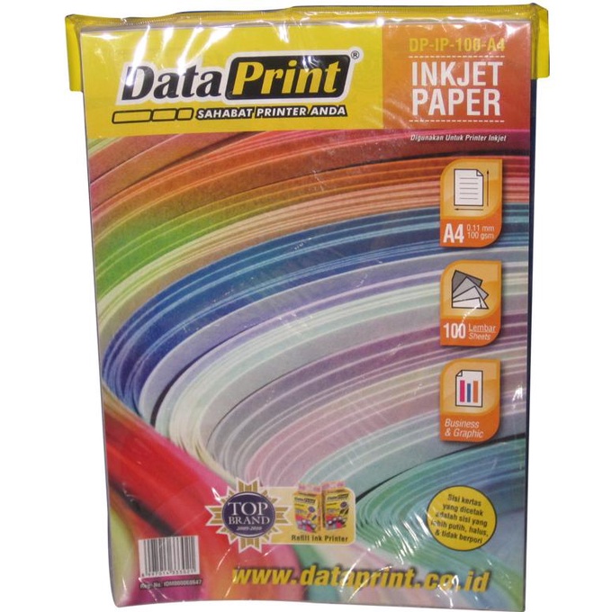 

Data Print Inkjet Paper A4 100 Gram - DP IP 100 A4
