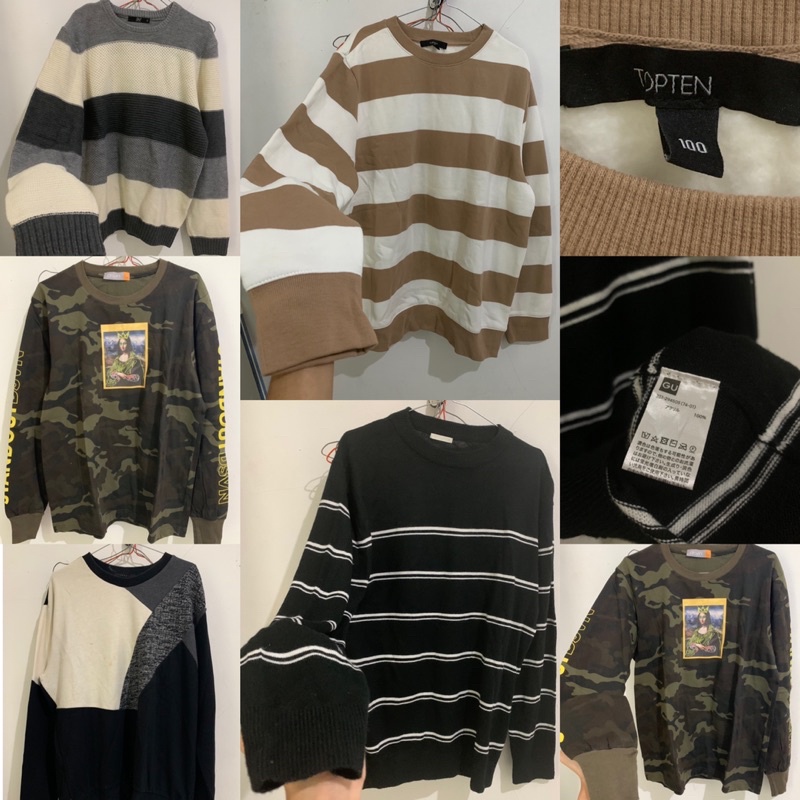 PRELOVED SWEATER TOPTEN SWEATER GU PRELOVED RAJUT GU SWEATER UNIQLO