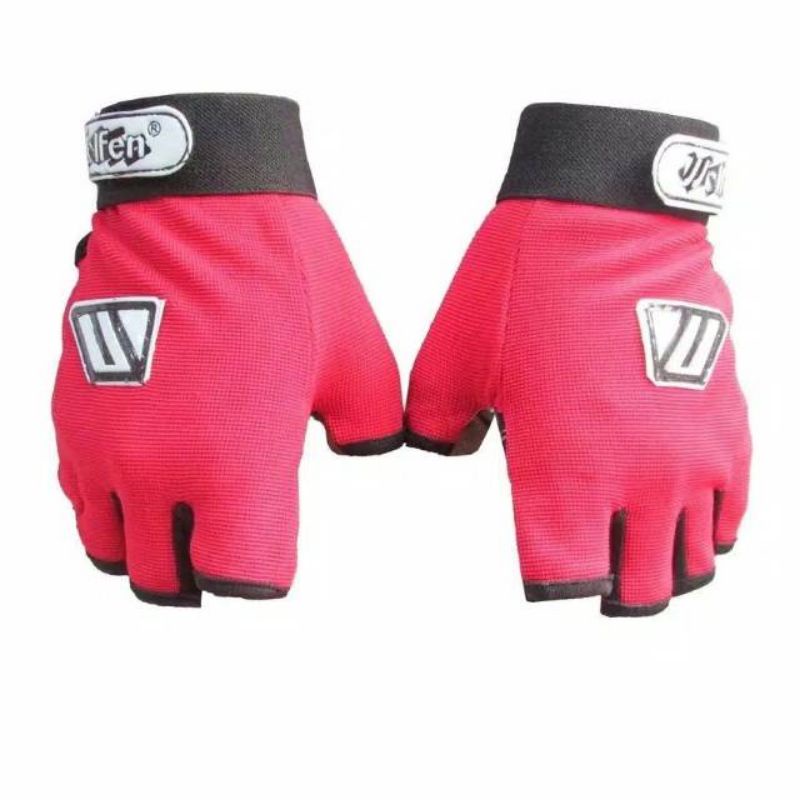 Sepasang Sarung Tangan Motor Wolfen Setengah Jari Half Finger