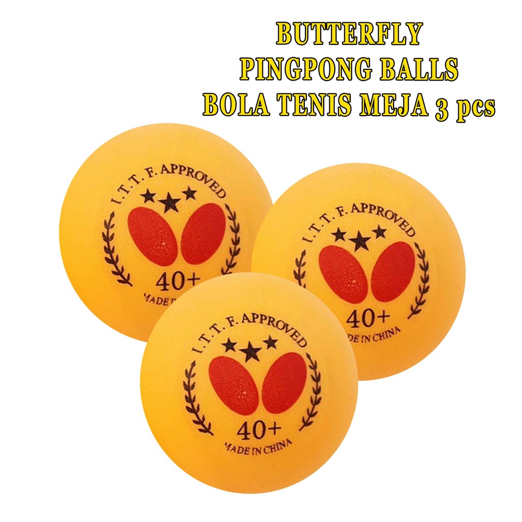 Pingpong Balls * Butterfly G40+ * Bola Tenis Meja * Bola Berkualitas