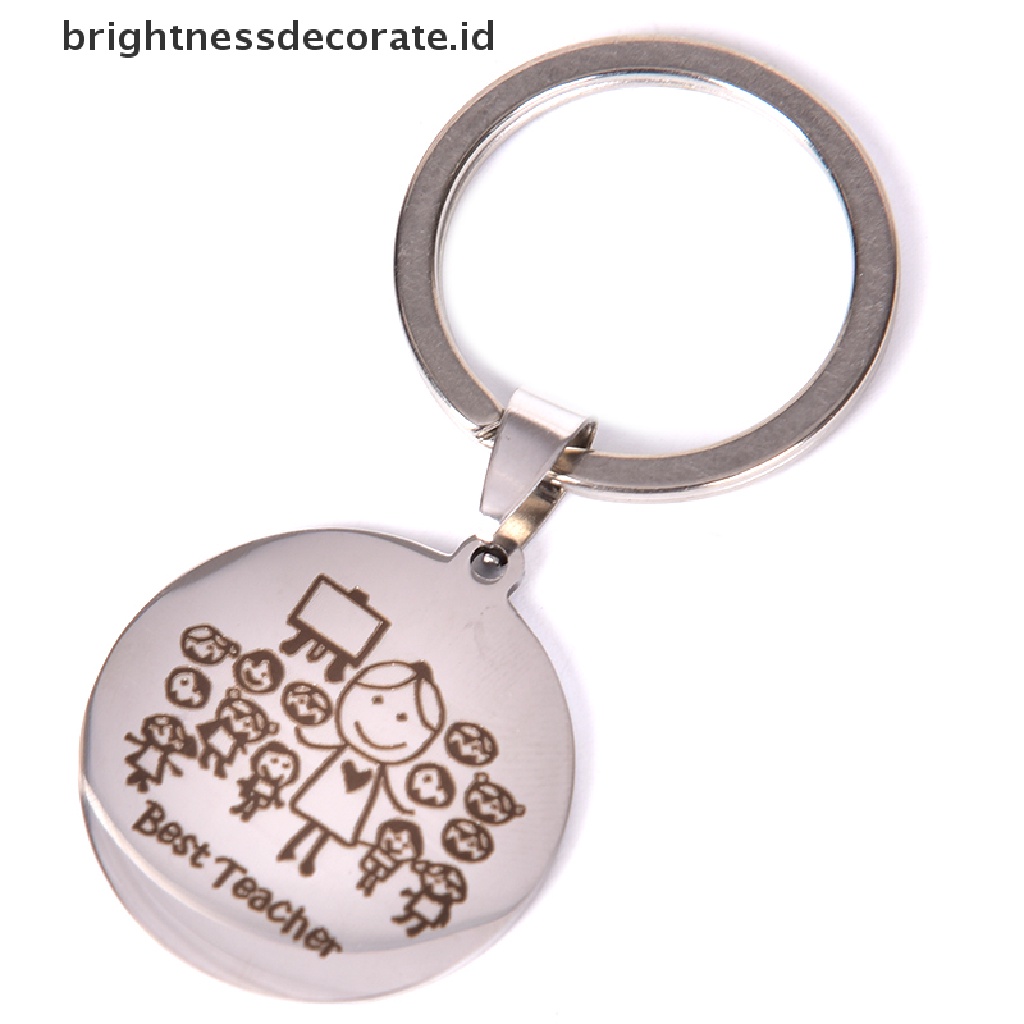 [Birth] Gantungan Kunci Grafir Thanks for Teacher Keychain Custom Nama Hadiah Untuk Guru New [ID]