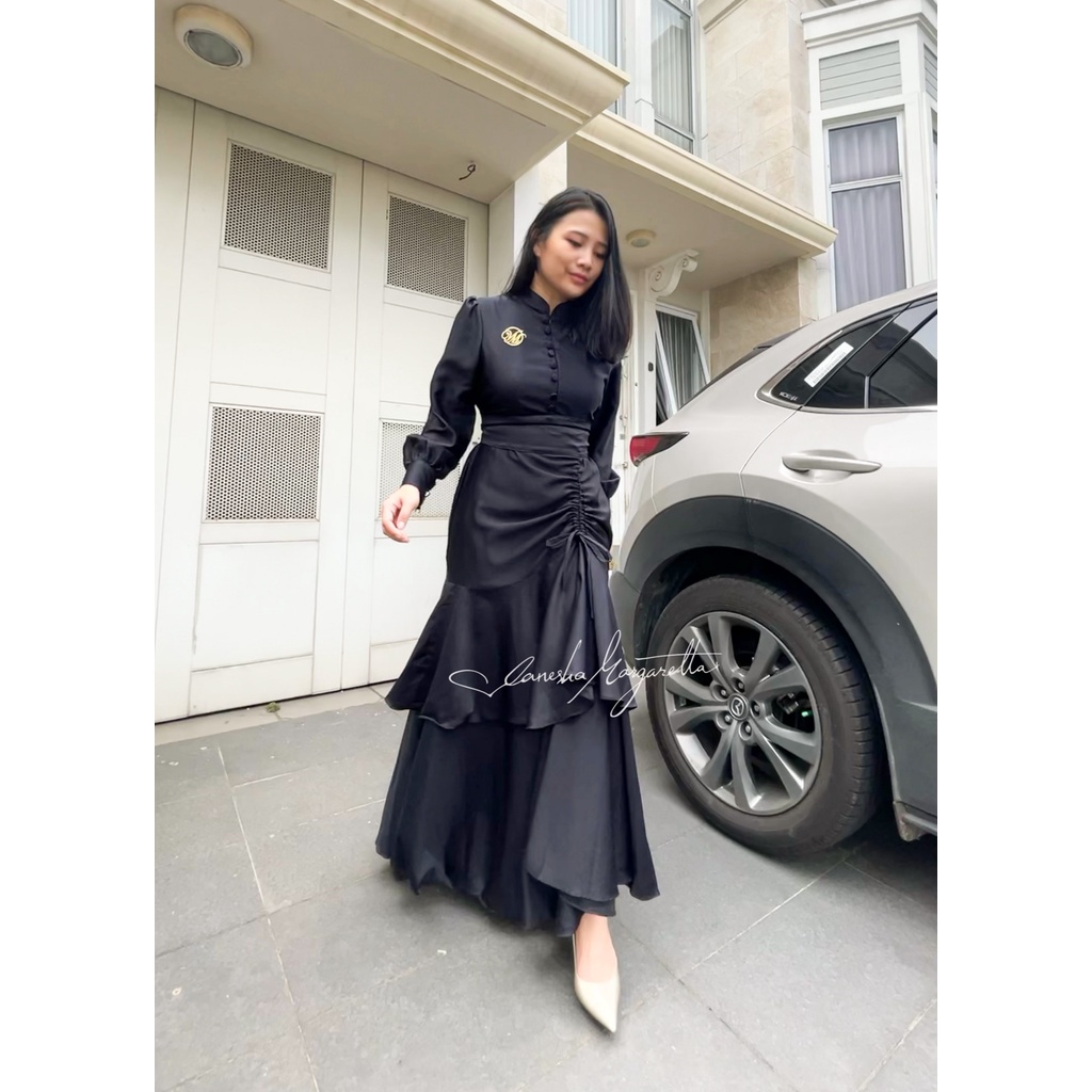 ( VM )- Vanesha Margaretta - 695 Dress busui friendlu mermaid rufle - dress lebaran - fashion wanita