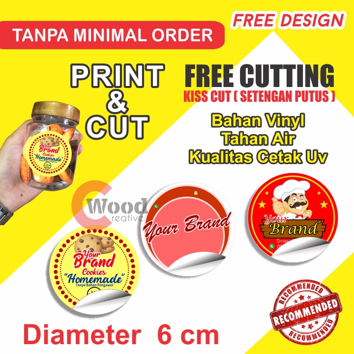 

CETAK STIKER LABEL MURAH DIAMETER 6CM