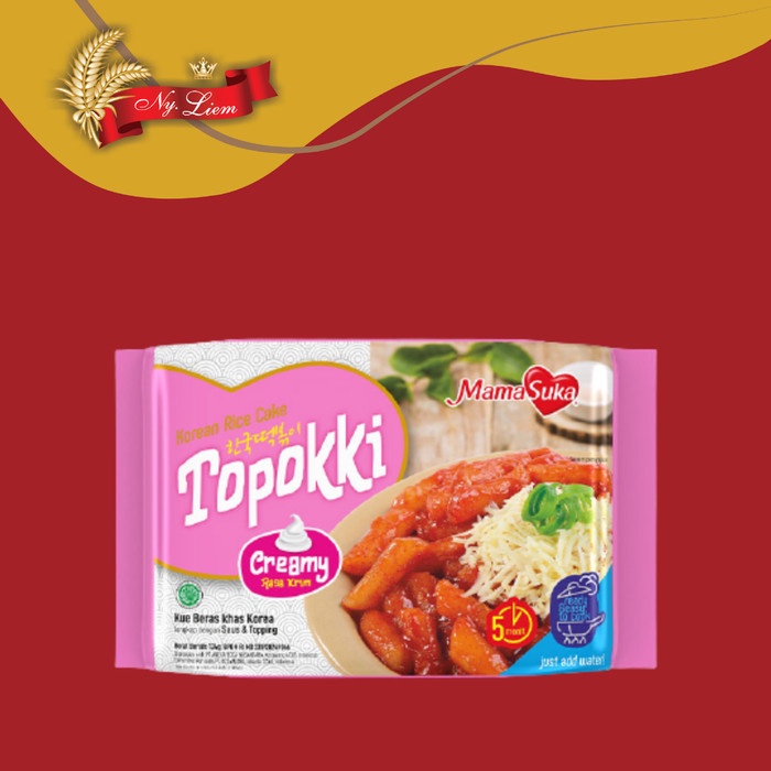 MAMASUKA Topokki Creamy / Kue Beras Korea Instant 134 gram