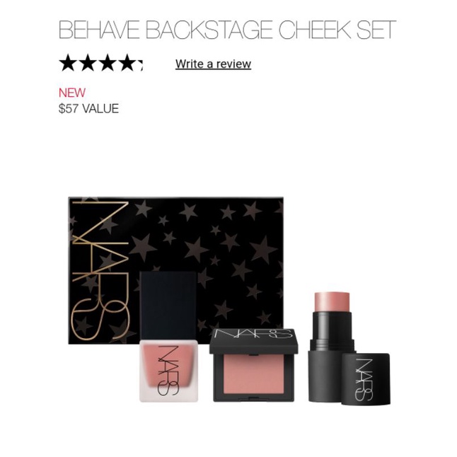 THEBLUERIBBON FULL &amp; DELUXE SIZE NARS POWDER BLUSH (NARS BEHAVE BACKSTAGE CHEEK SET)