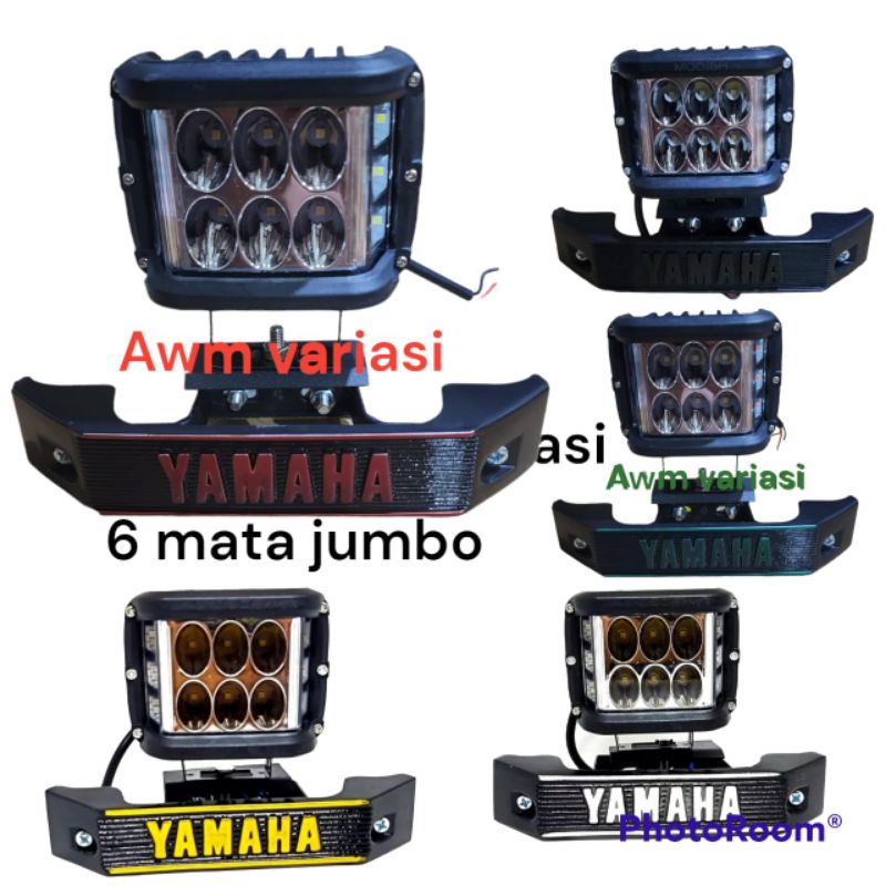 paket super ganteng rx king style lampu 6 led jumbo plus breket kumis