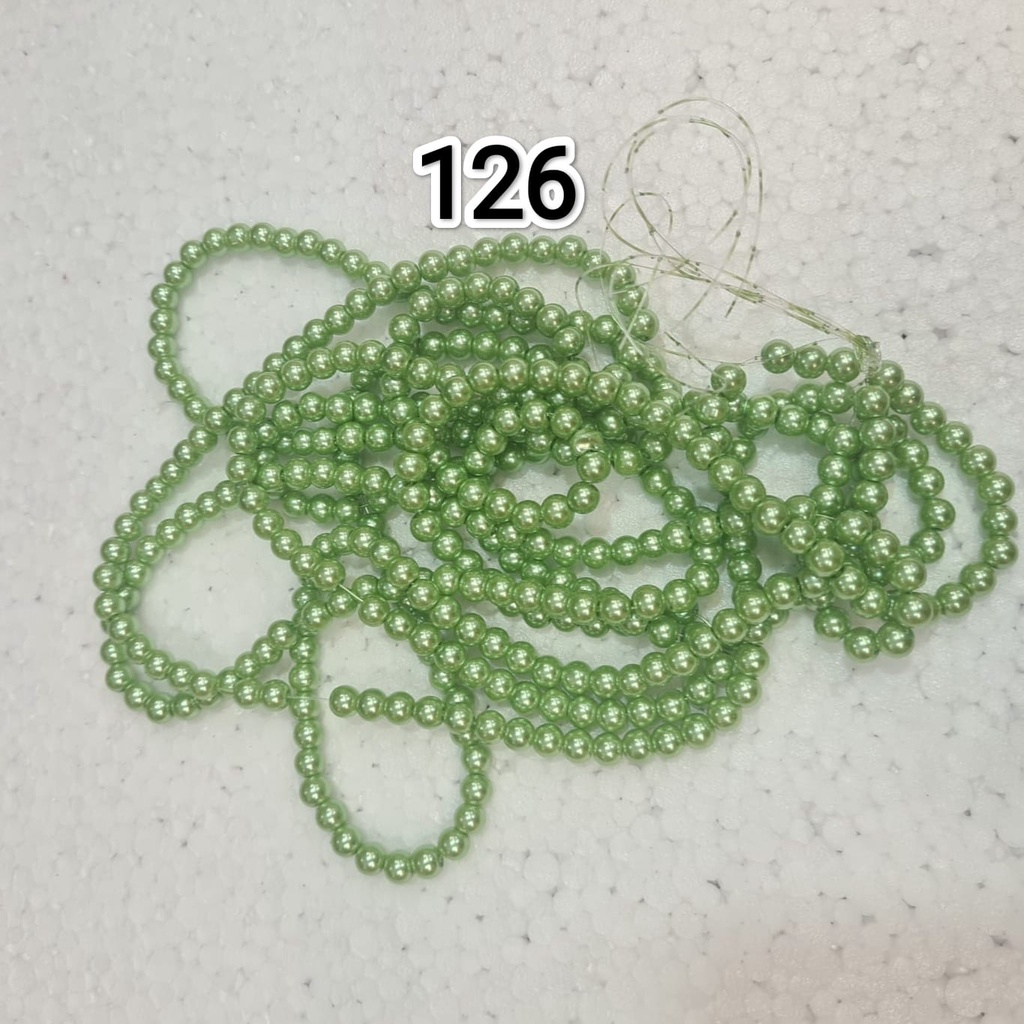 Mutiara sintetis / Mutsin 4mm, per 20 strings [Grosir] Warna [2/2]