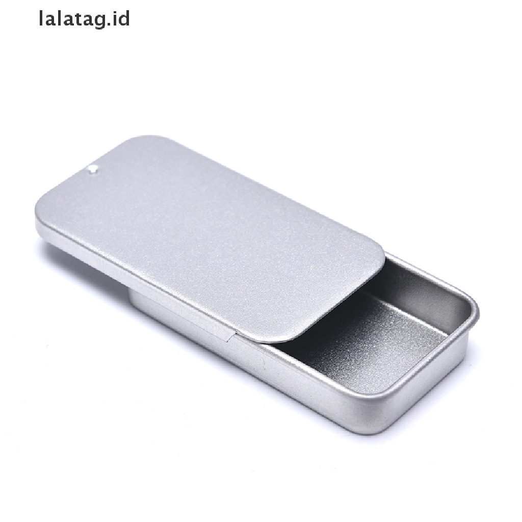 [lalatag] Kotak Besi Slide Cover Kotak Penyimpanan Perhiasan Pill Cases Coin Candy Box [ID]