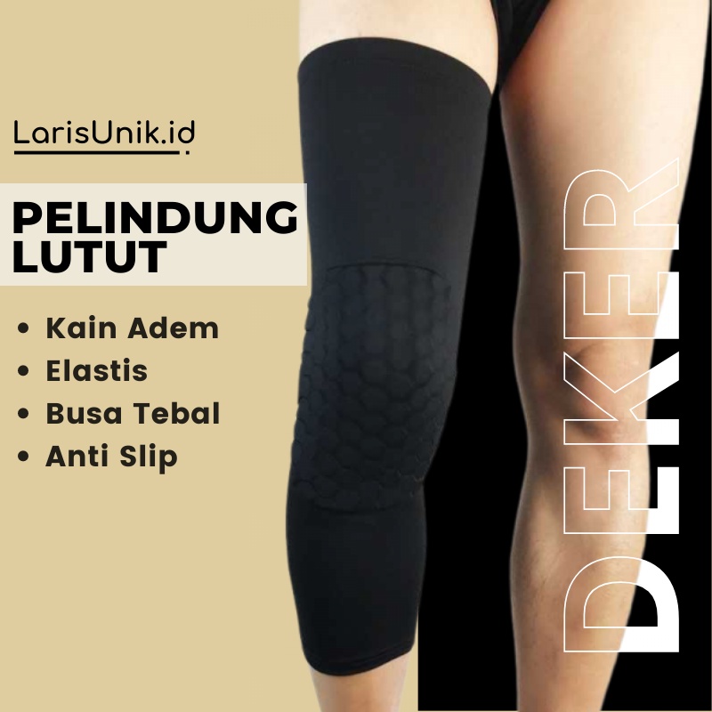 Pelindung Lutut Olahraga Deker Pelindung Lutut Anti Cedera Olahraga Basket Futsal Knee Guard Leg Sleeve